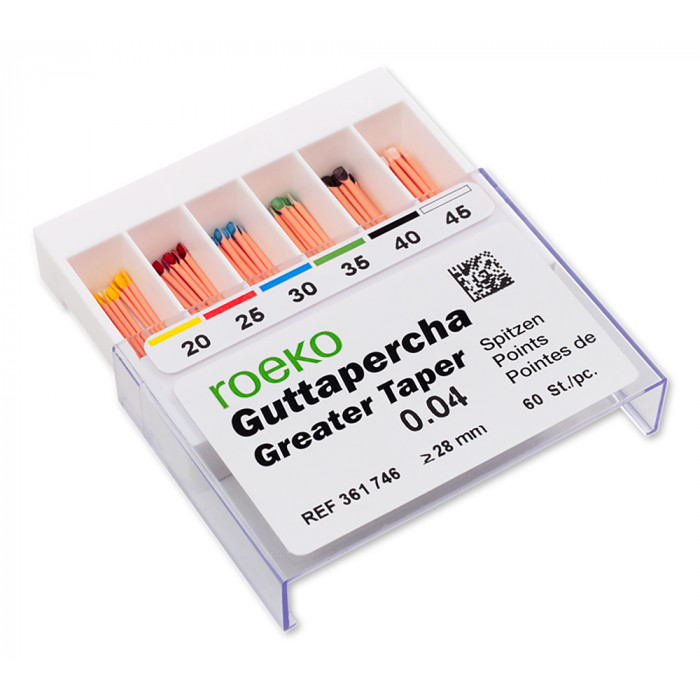 Pointes de Gutta Percha Greater Taper