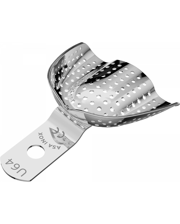 Porte Empreintes Perforé Inox Rétentif Edenté Pour Prothèses Totales