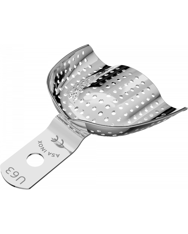 Porte Empreintes Perforé Inox Rétentif Edenté Pour Prothèses Totales