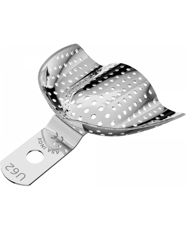 Porte Empreintes Perforé Inox Rétentif Edenté Pour Prothèses Totales