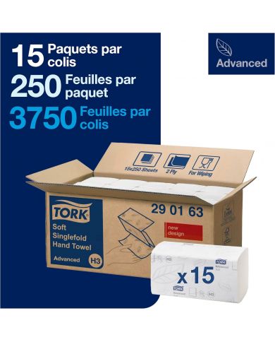 Tork Essuie-mains pliés en V Advanced H3 - TORK Tork Essuie-mains pliés en V Advanced H3 - TORK