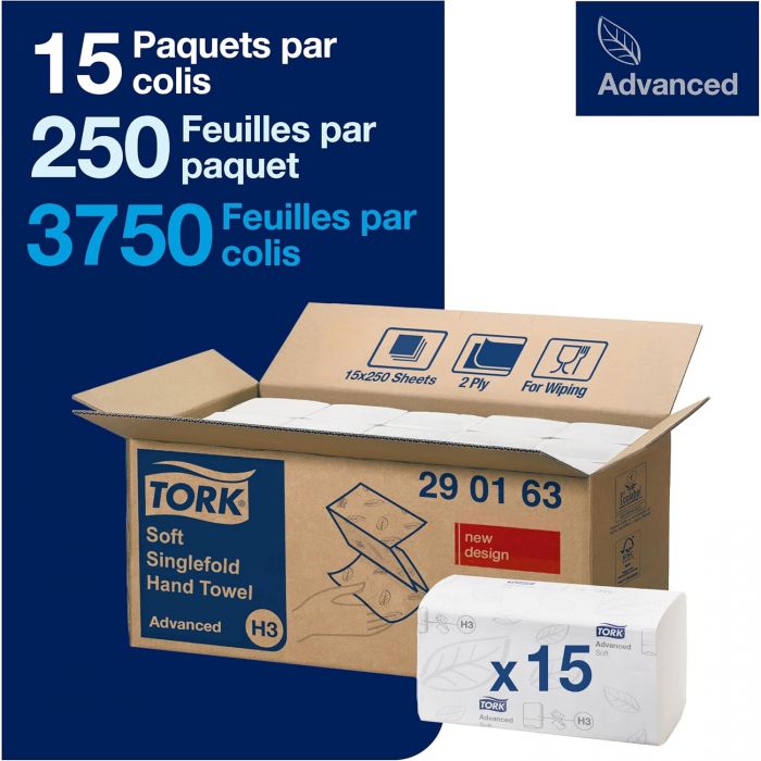 Tork Essuie-mains pliés en V Advanced H3 - TORK