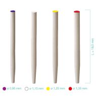 Tenons en Fibre de Verre Translucide Non Filetés